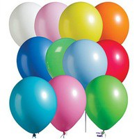 1 SACHET DE 10 BALLONS MULTICOLORS 